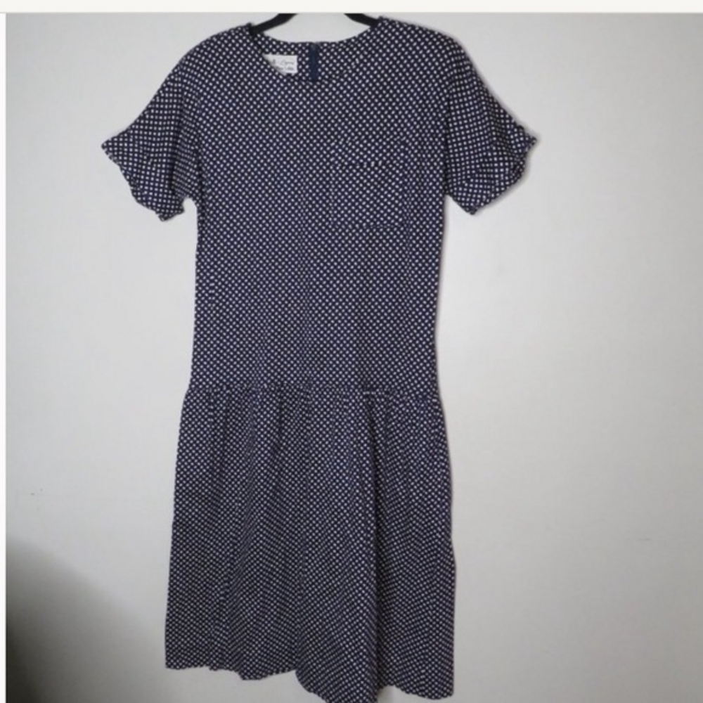 Matti of‎ Lynne vintage drop waist polkadot dress